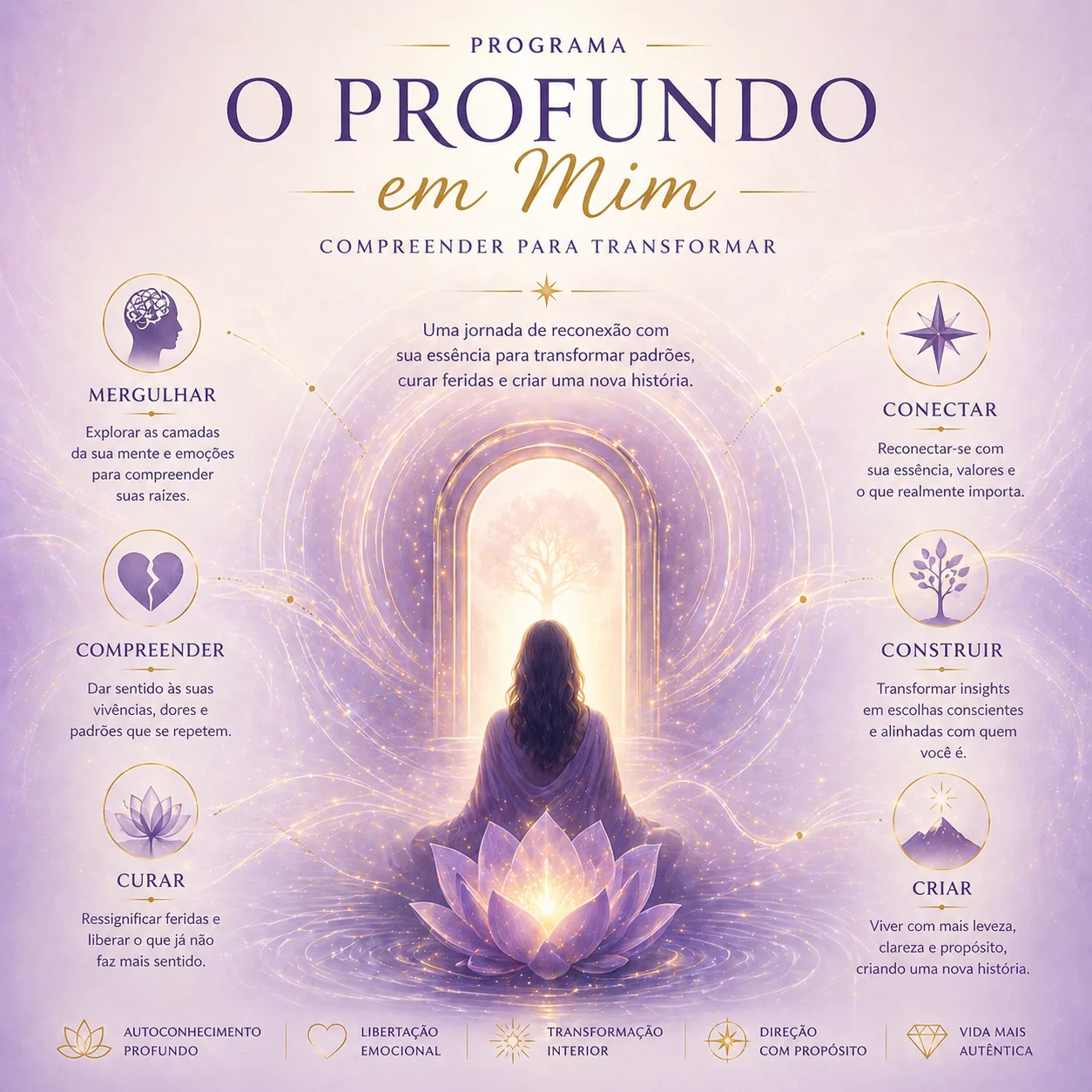 Infográfico do O Profundo em Mim: Compreender para transformar